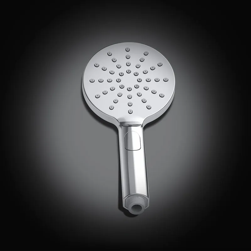 JOHO große Duschkopf Regendusche Handbrause mit 3 Strahlarten, Runde Duschbrause aus ABS, Brausekopf mit Antikalk-Funktion Chrom