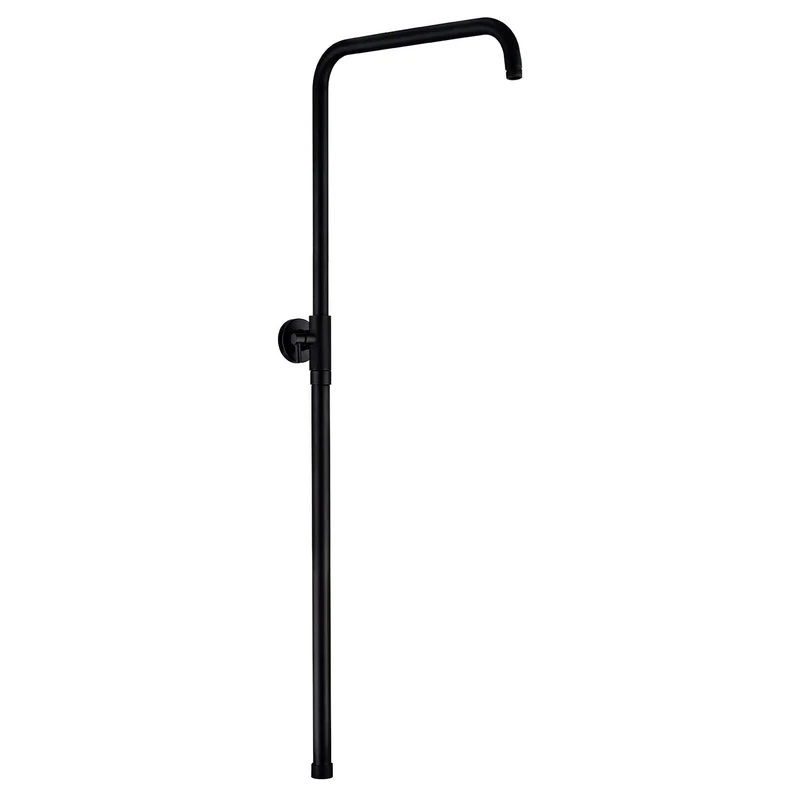 JOHO Höheverstellbare Duschstange aus Edelstahl Duschsäule Wandstange Regendusche Brausearm mit verstellbare Länge von 69 bis 111cm Schwarz