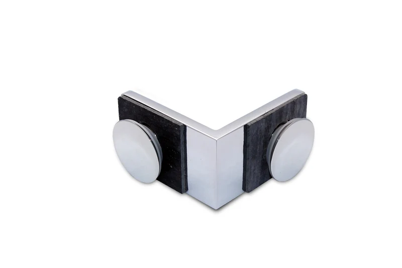 Eido S40 Winkelverbinder Glas-Glas 270°, flächenbündig mit Senklochbohrung, 8 mm ESG, Art.Nr. 400007