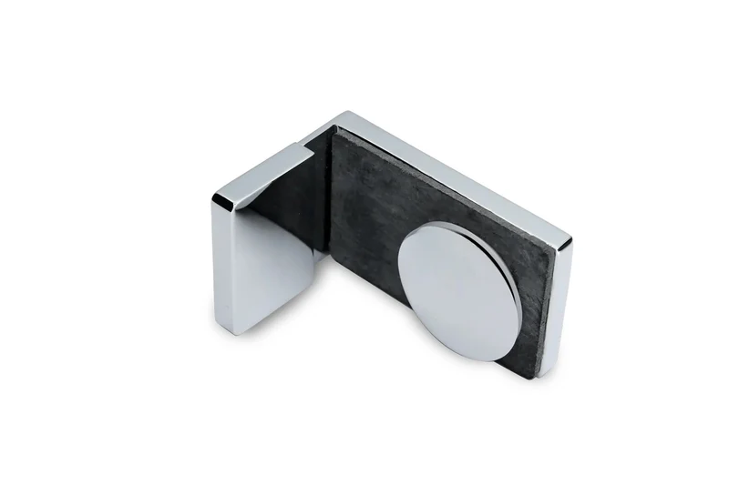 Eido S40 Wandwinkel Glas-Wand 90° innen, flächenbündig mit Senklochbohrung, 8 mm ESG, Art.Nr. 400002