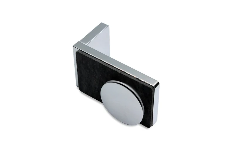 Eido S40 Wandwinkel Glas-Wand 90° außen, flächenbündig mit Senklochbohrung, 8 mm ESG, Art.Nr. 400001