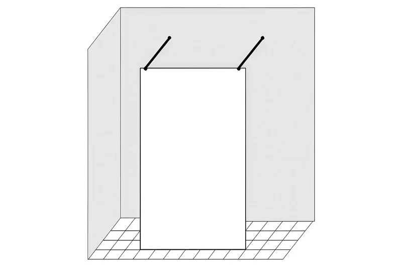 Kristhal Glasdusche nach Maß: Freistehende Walk-in Glaswand, Art.Nr. GDM302