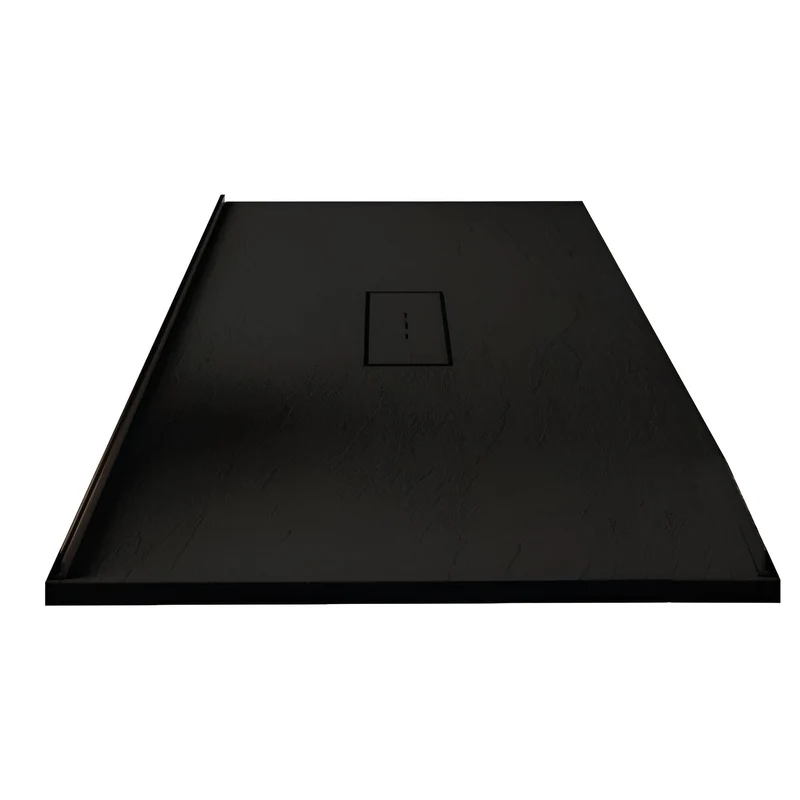 Sonderangebot Mineralguss-Duschwanne extra flach VIC SCHWARZ 120x130cm