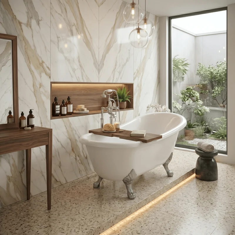 Freistehende Badewanne mit Füßen VIRGINIA
