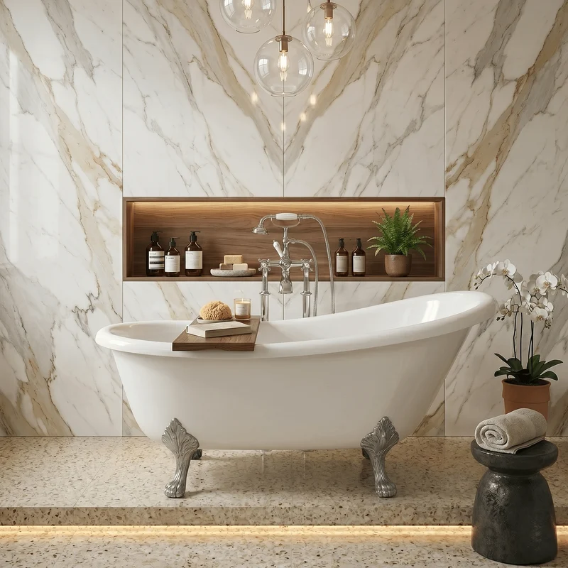 Freistehende Badewanne mit Füßen VIRGINIA