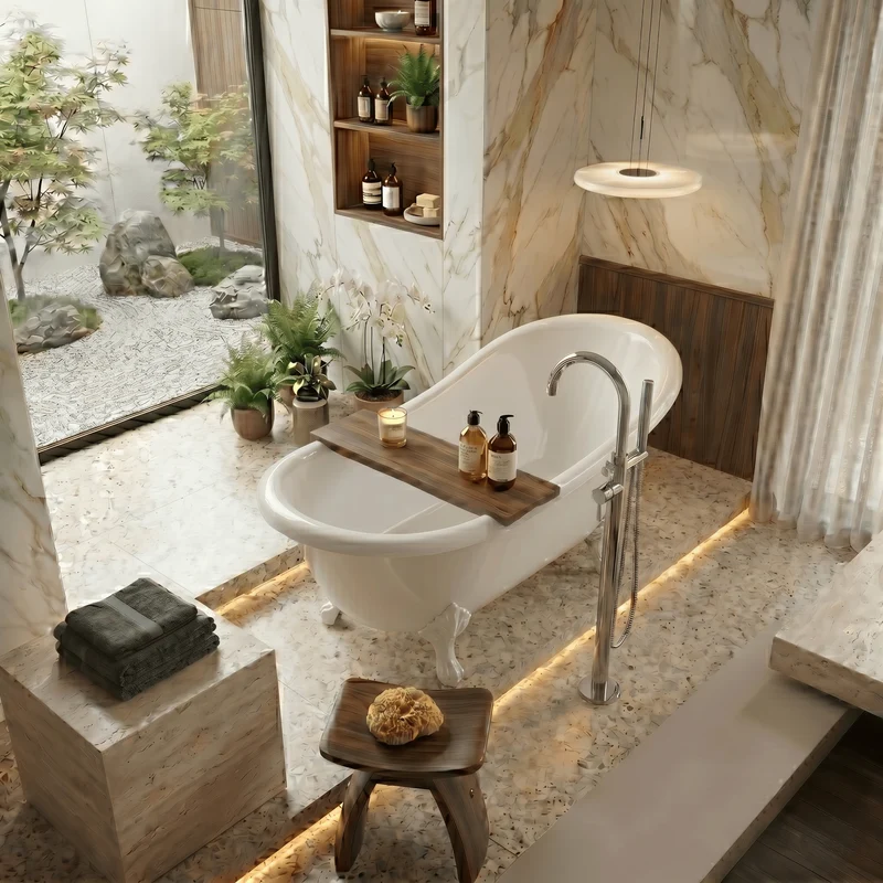 Freistehende Badewanne mit Füßen VIRGINIA