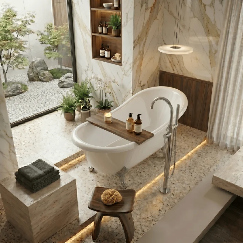 Freistehende Badewanne mit Füßen VIRGINIA