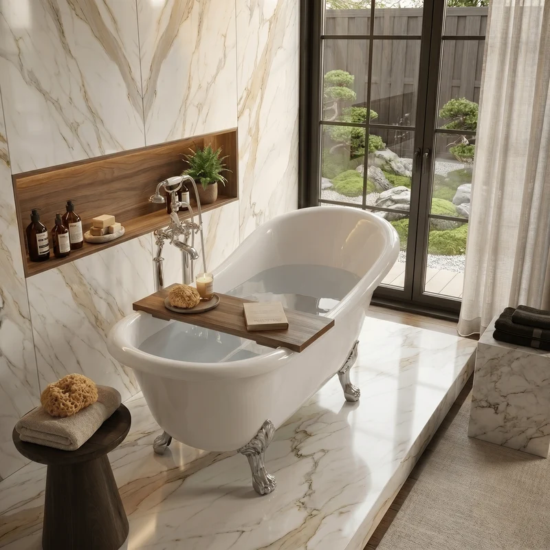Freistehende Badewanne mit Füßen VIRGINIA