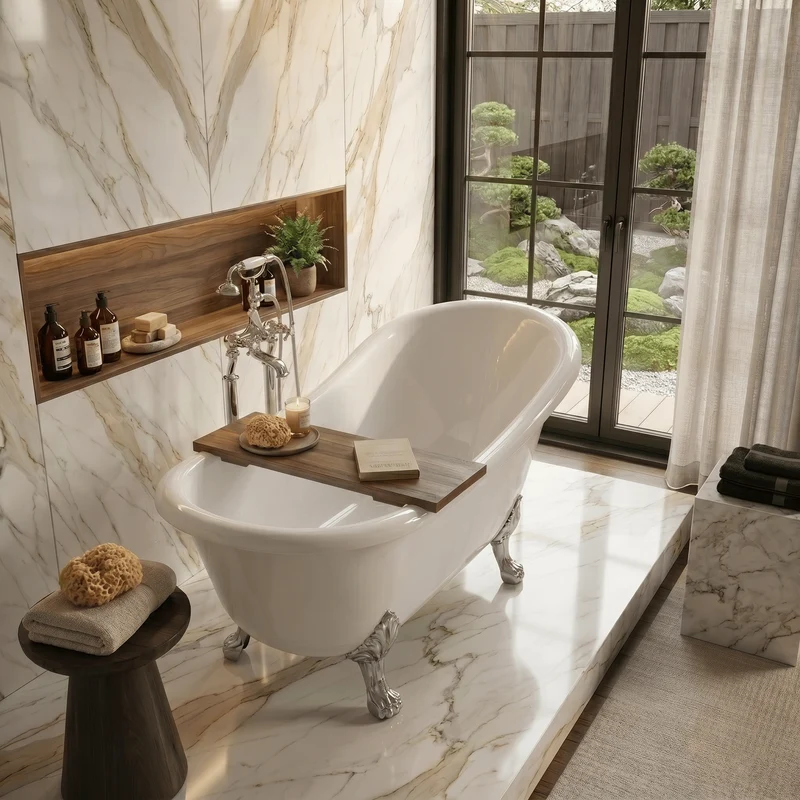 Freistehende Badewanne mit Füßen VIRGINIA
