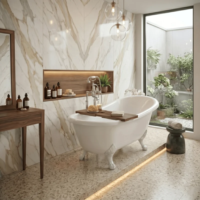 Freistehende Badewanne mit Füßen VIRGINIA