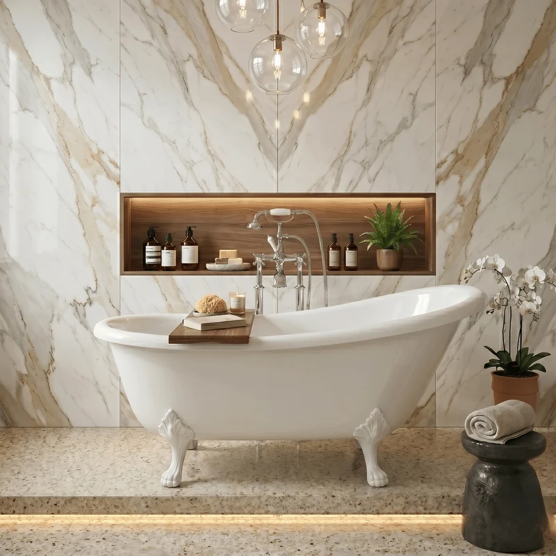 Freistehende Badewanne mit Füßen VIRGINIA