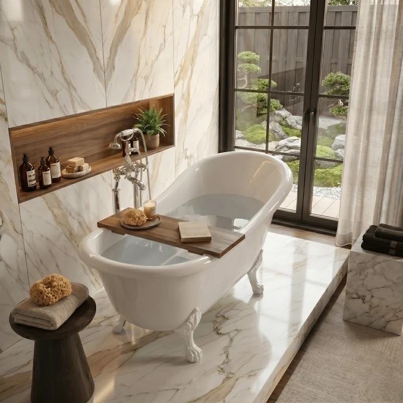 Freistehende Badewanne mit Füßen VIRGINIA
