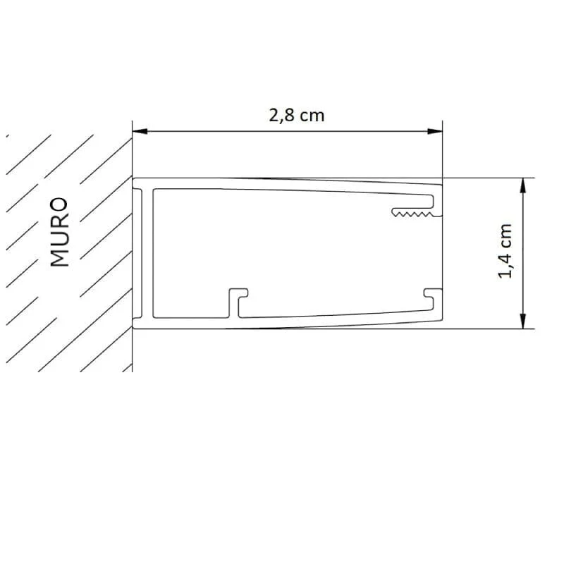 Festes Duschpaneel FRESH INDUSTRIAL mit horizontalen Linien