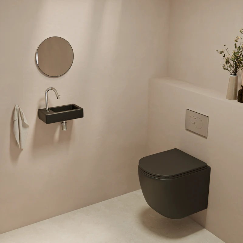 Fontein FONZA Mat Zwart - Kraangat Links