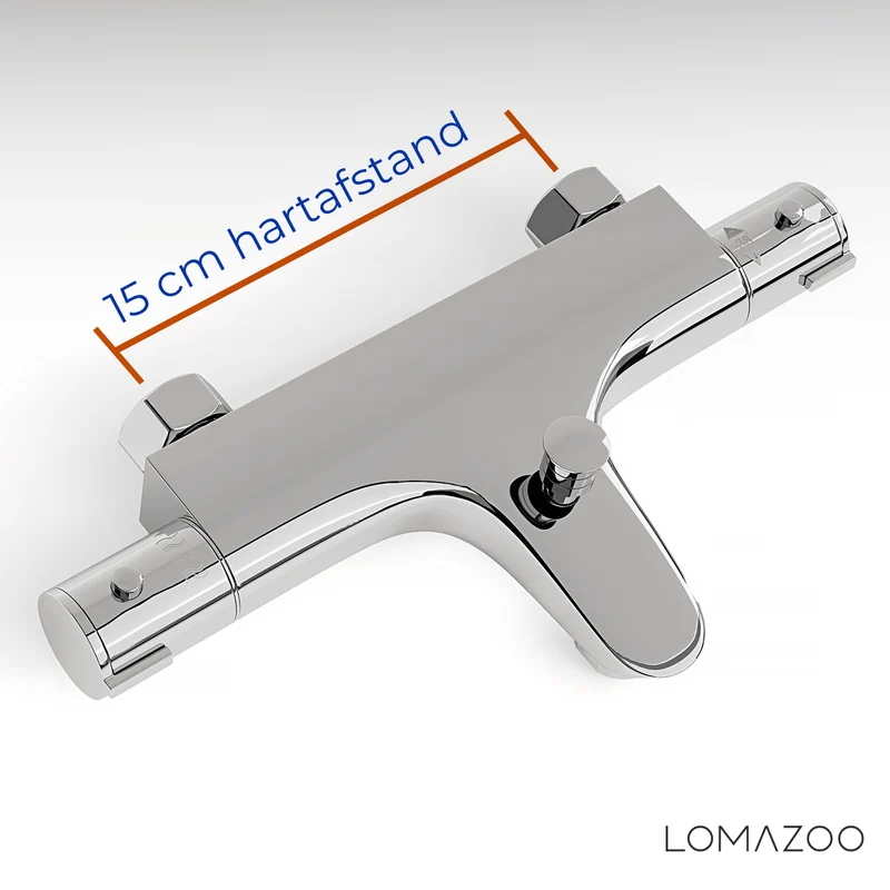 Thermostatische badkraan Chroom - 15cm