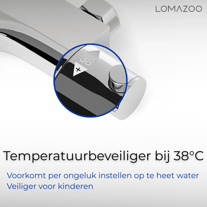Thermostatische badkraan Chroom - 15cm
