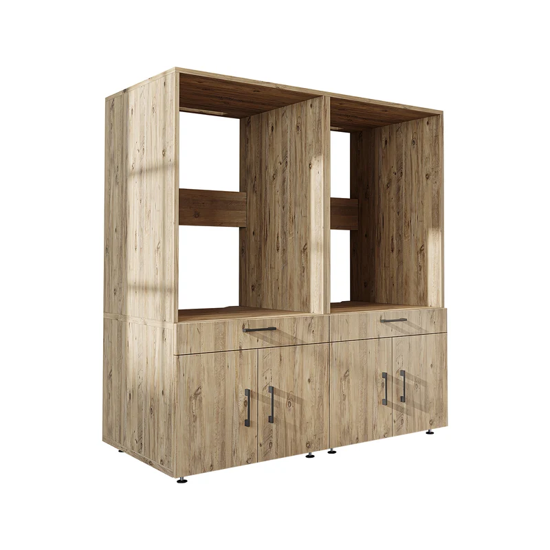 Roomart Waschmaschinenschrank SERIE 3, 134 cm, Doppelschrank mit Ausziehbrett, in 3 Farben