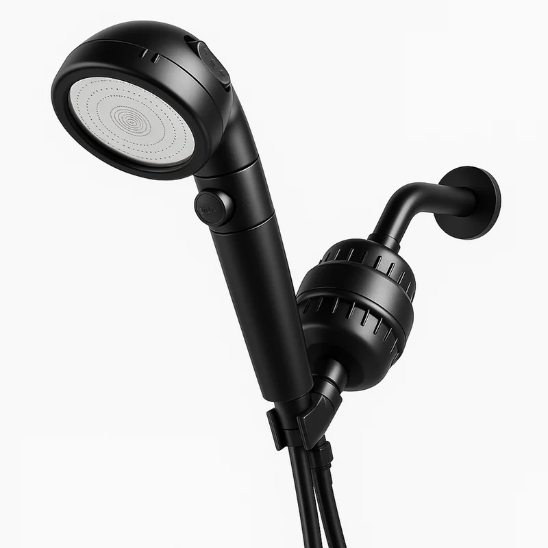 Black Ecopower Shower Head