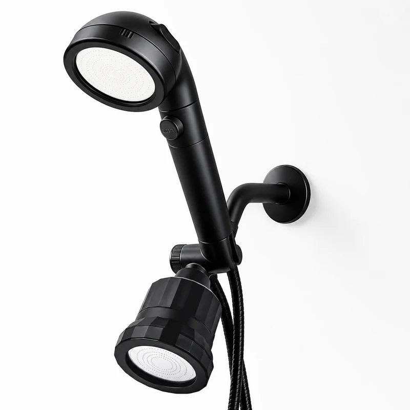 Black Ecopower Shower Head