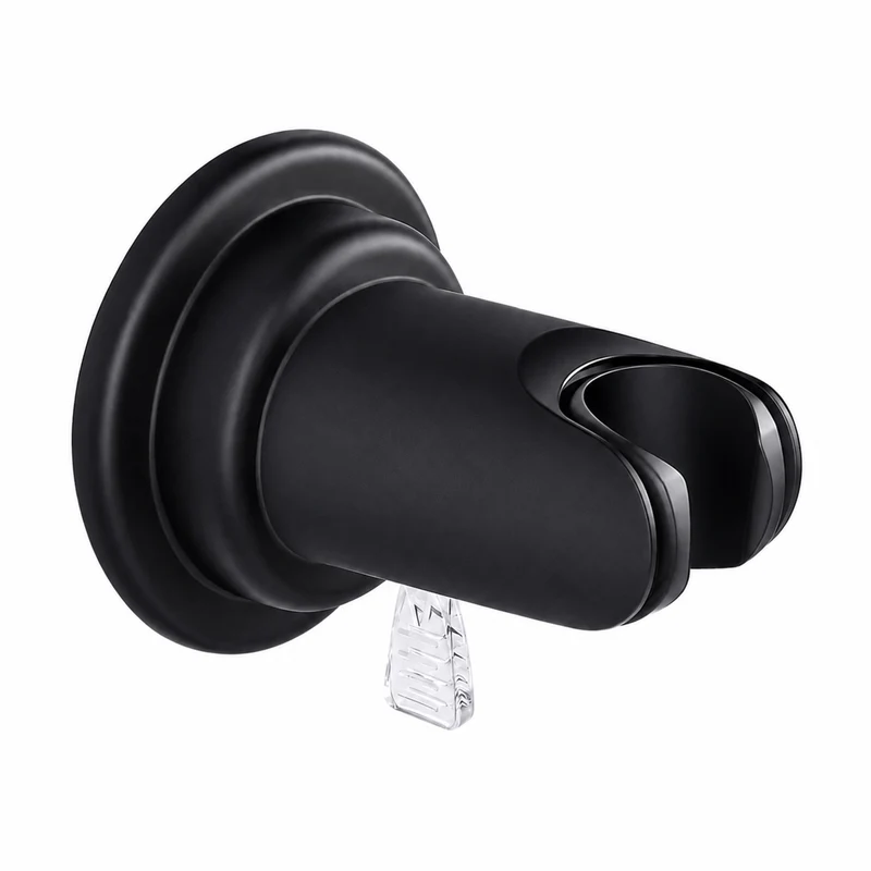 Adjustable Suction Shower Head Holder Black