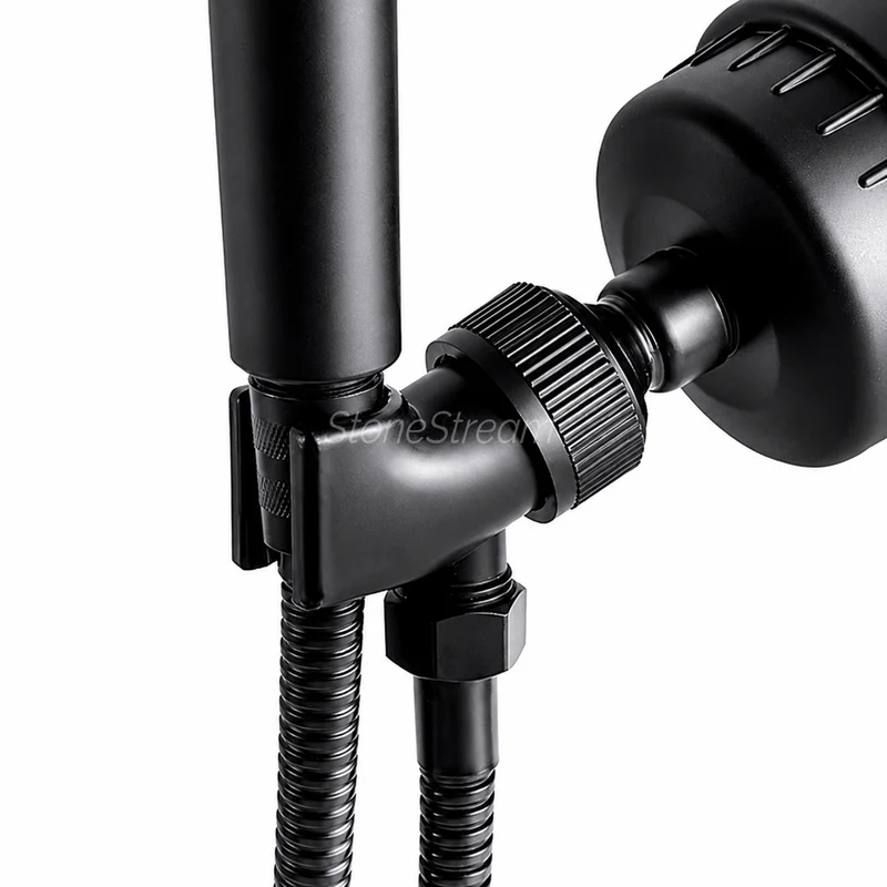 Shower Adapter for Handheld Showerheads - Black