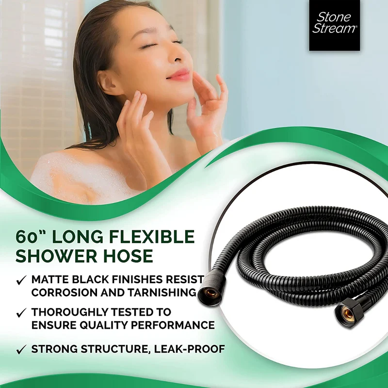 Handheld Showerhead 1.5m shower Hose -Matte Black