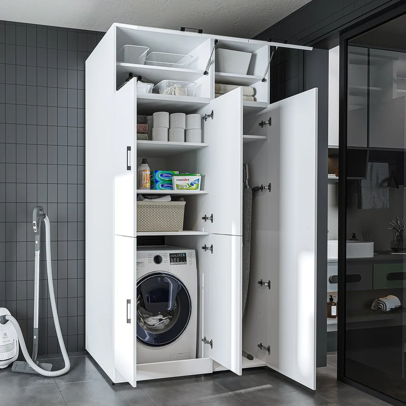 Roomart Waschmaschinenschrank DORA-II, 115 cm, für Waschmaschine und Trockner, in 5 Farben