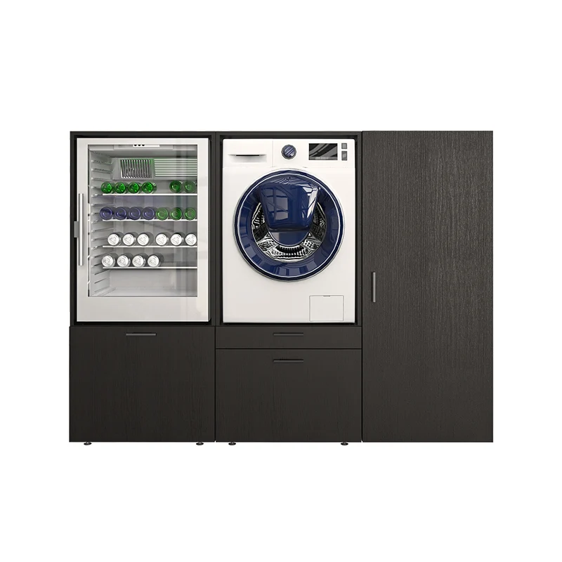Roomart Waschmaschinenschrank SERIE 2, niedrige Schrankwand 194 oder 254 cm, in 2 Farben