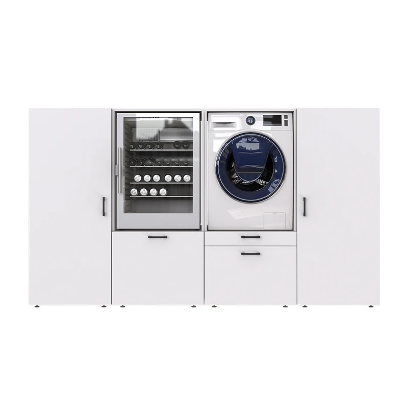 Roomart Waschmaschinenschrank SERIE 2, niedrige Schrankwand 194 oder 254 cm, in 2 Farben
