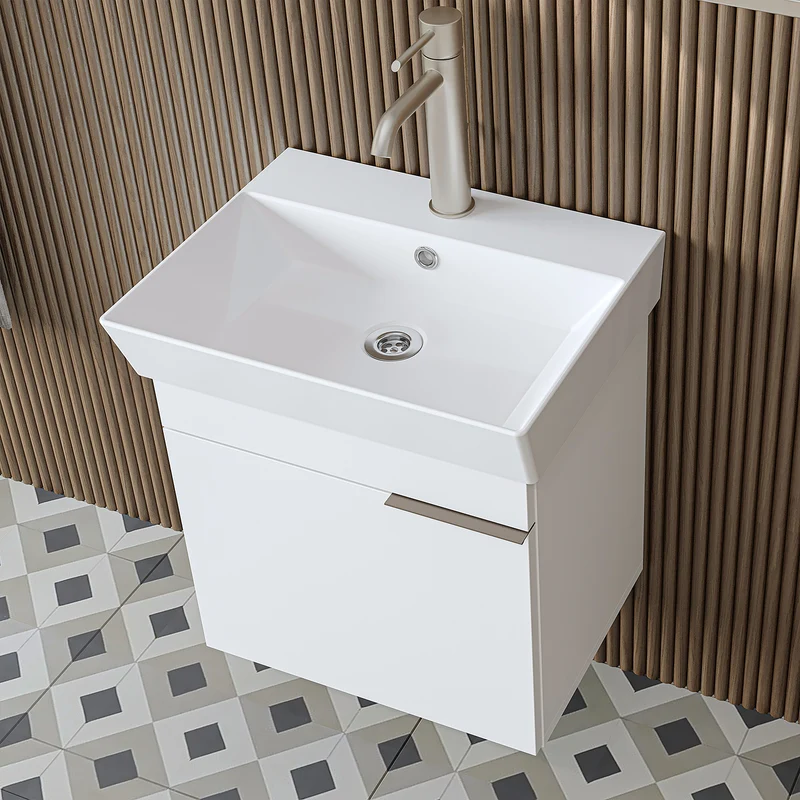 Roomart Badmöbel-Set LYCIA, 50 cm, 4-teilig mit Keramikbecken, in 4 Farben