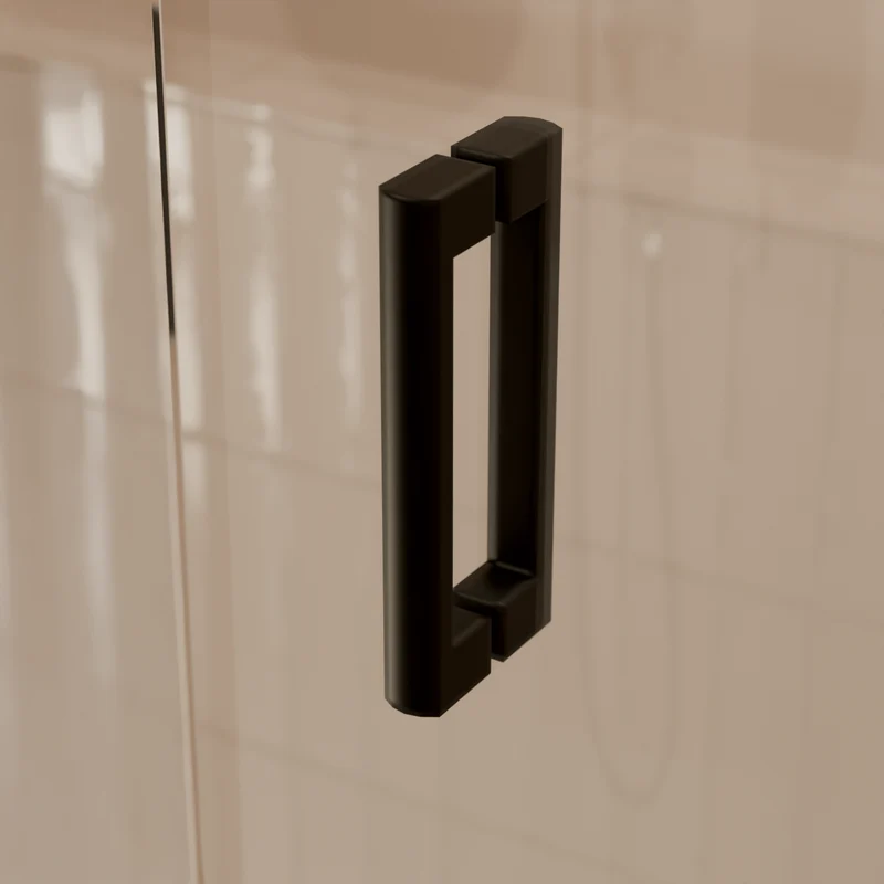 Douchecabine Cali 90 x 90 x 200 cm - Zwart - Rookglas Nano Coating - Draaideur