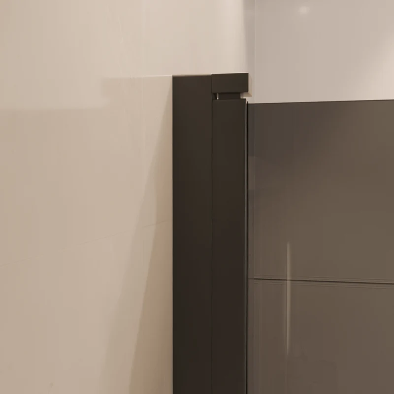 Badwand Caracas 120 x 140 cm - Zwart - Rookglas - Nano Coating