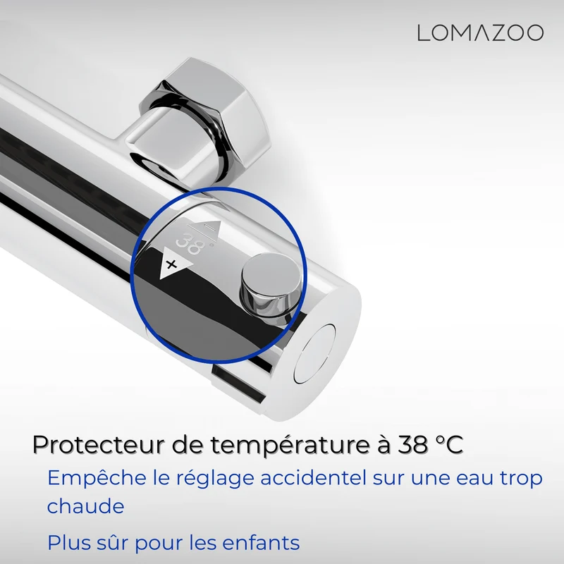 Thermostatische douchekraan Chroom - 15cm