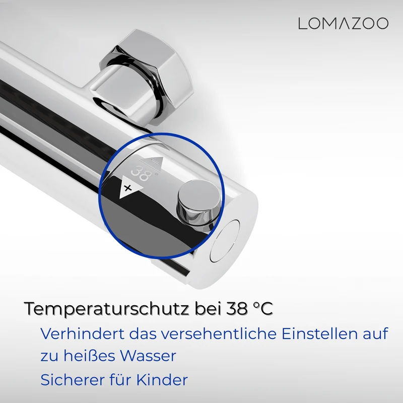 Thermostatische douchekraan Chroom - 15cm