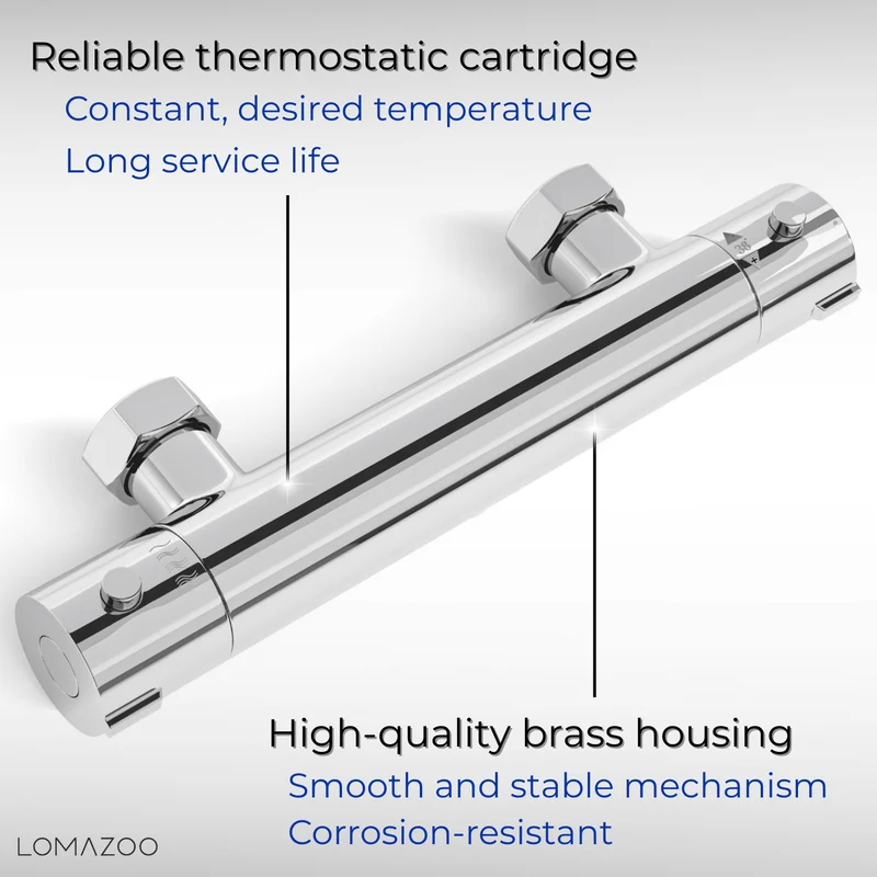 Thermostatische douchekraan Chroom - 12cm