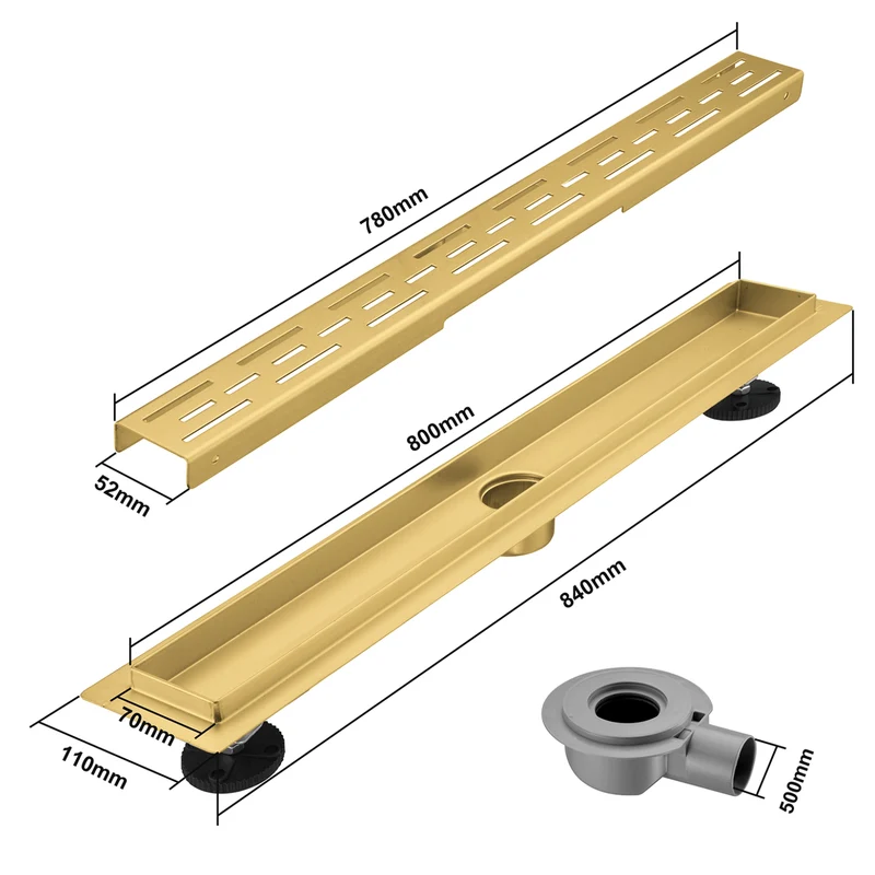 Douchegoot Cayma 80 cm - Goud