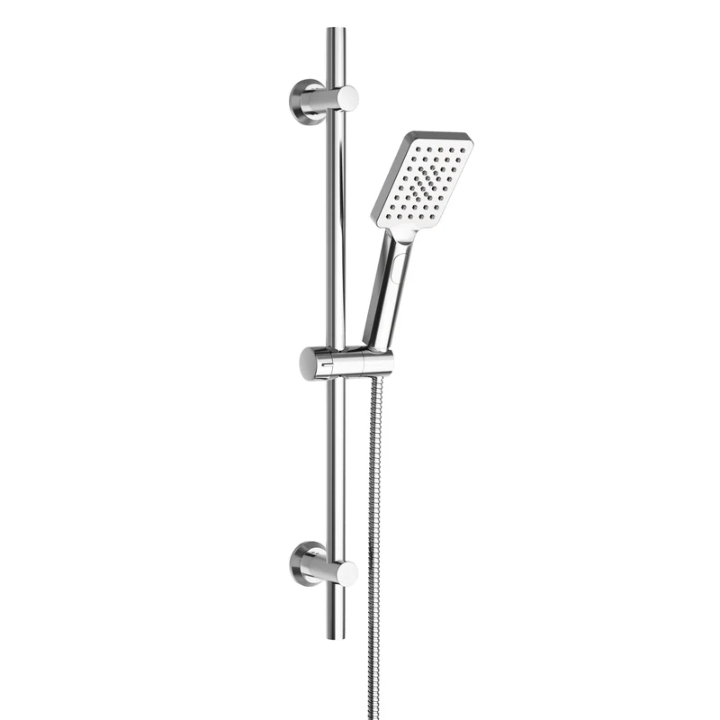 JOHO Duschset Duschbrause mit Schlauch und Halterung, Handdusche und 0.7m Duschstange mit Brausehalterung, Chrom (DS1210CP)