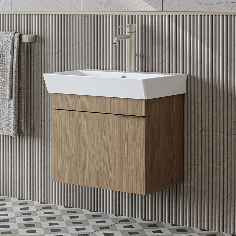 Roomart Badmöbel LYCIA 60 cm, Waschtisch mit Keramik-Waschbecken, in 4 Farben