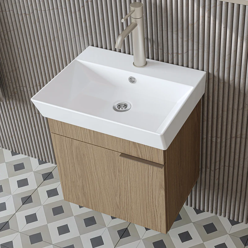 Roomart Badmöbel LYCIA 50 cm, Waschtisch mit Keramik-Waschbecken, in 4 Farben