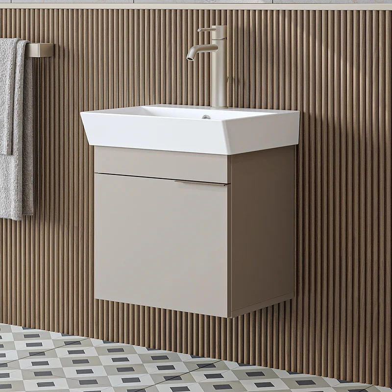 Roomart Badmöbel LYCIA 50 cm, Waschtisch mit Keramik-Waschbecken, in 4 Farben