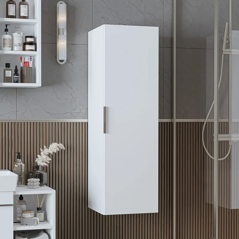 Roomart Badmöbel-Set LYCIA 120 cm, 4-teilig mit Doppelwaschtisch und Spiegelschrank, in 4 Farben