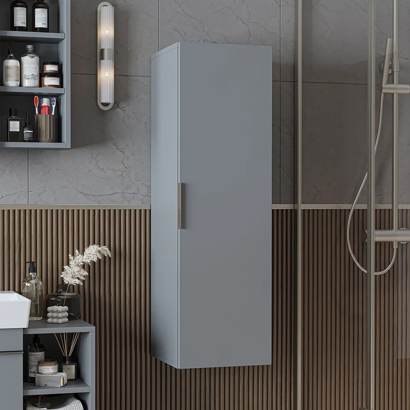 Roomart Badmöbel-Set LYCIA 120 cm, 4-teilig mit Doppelwaschtisch und Spiegelschrank, in 4 Farben