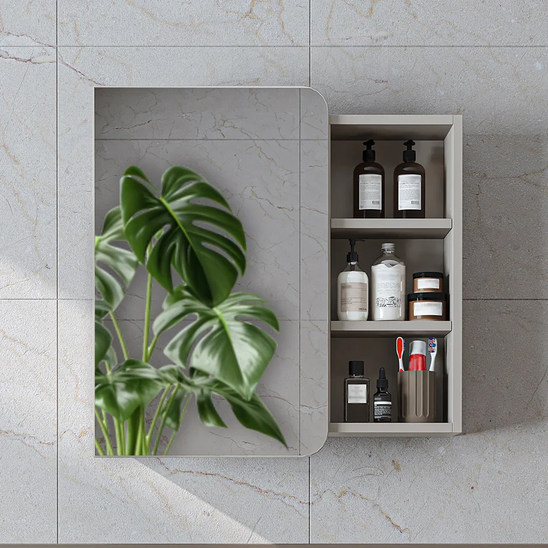 Roomart Badmöbel-Set LYCIA 82 cm, 4-teilig mit Spiegelschrank und Hochschrank, in 4 Farben