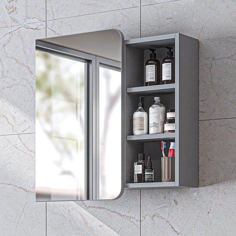 Roomart Badmöbel-Set LYCIA 72 cm, 4-teilig mit Spiegelschrank und Hochschrank, in 4 Farben