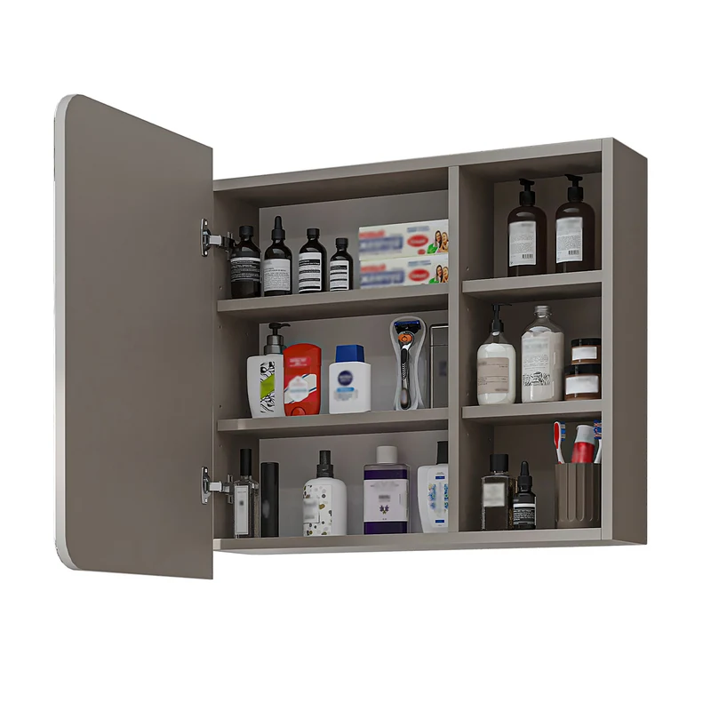 Roomart Badmöbel-Set LYCIA 72 cm, 4-teilig mit Spiegelschrank und Hochschrank, in 4 Farben