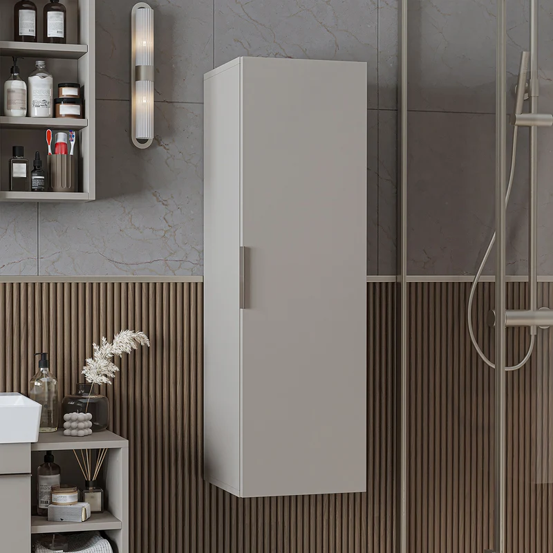 Roomart Badmöbel-Set LYCIA 72 cm, 4-teilig mit Spiegelschrank und Hochschrank, in 4 Farben