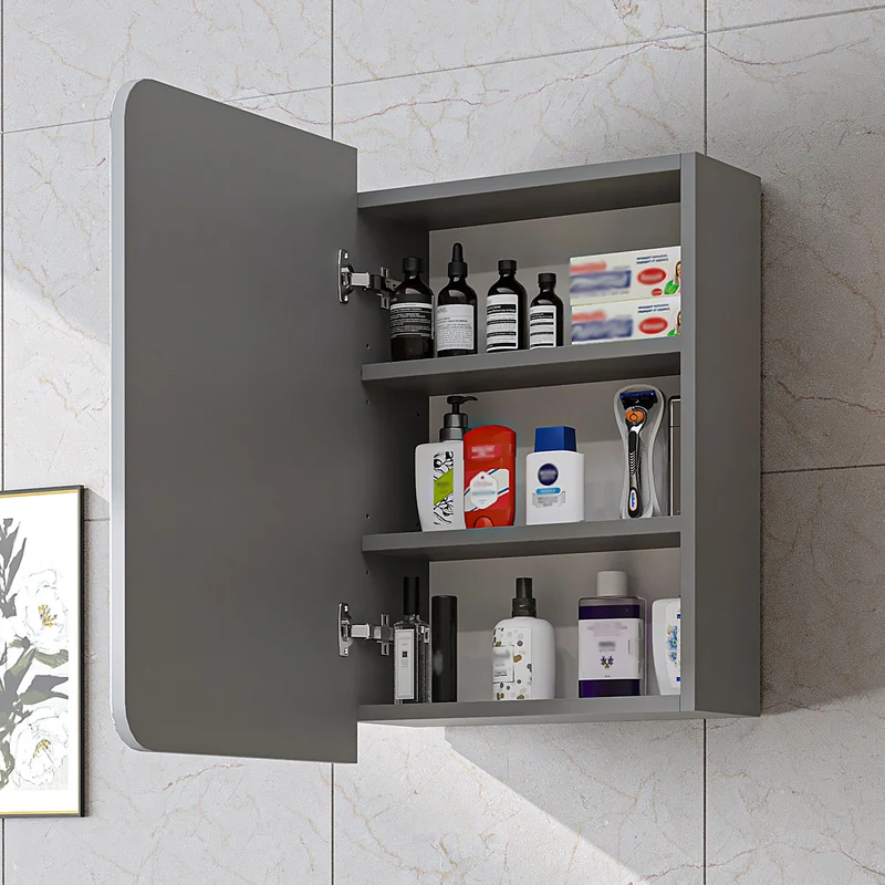 Roomart Badmöbel-Set LYCIA 60 cm, 4-teilig mit Spiegelschrank und Hochschrank, in 4 Farben
