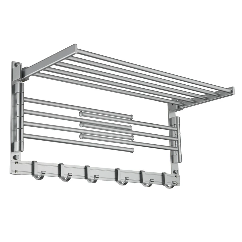 JOHO Aluminium Handtuchhalter Handtuchstange Tuchregal Silber 7-40 / 60 CM