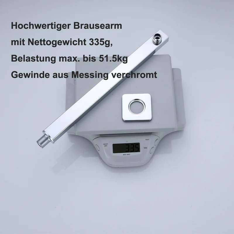 JOHO Bombenfester Brausearm für Kopfbrause 37CM