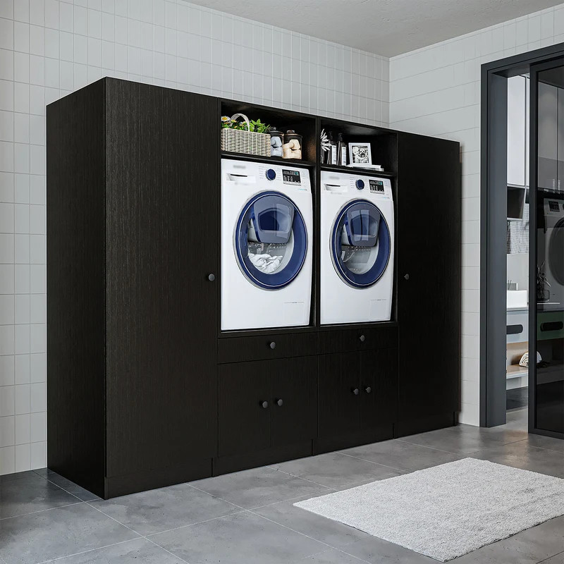 Roomart Waschmaschinenschrank SERIE 1, 254 cm, Schrankwand mit 2 Hochschränken, in 3 Farben